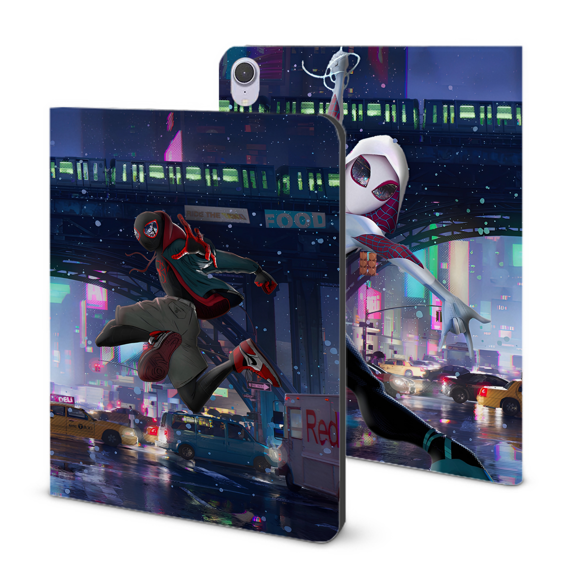 （画像用） Spider Man スパイダーマン IPad ケース ブック型 PUレザー TPU 耐衝撃 軽量 薄型 ペン収納なし 全面保護 IPad 各モデル対応